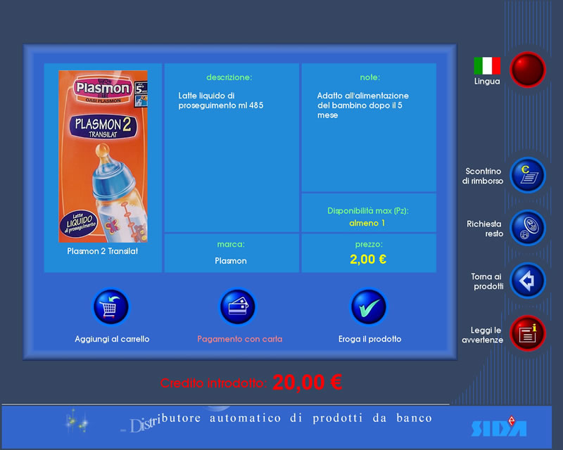 Negozio Automatico Sida Panta